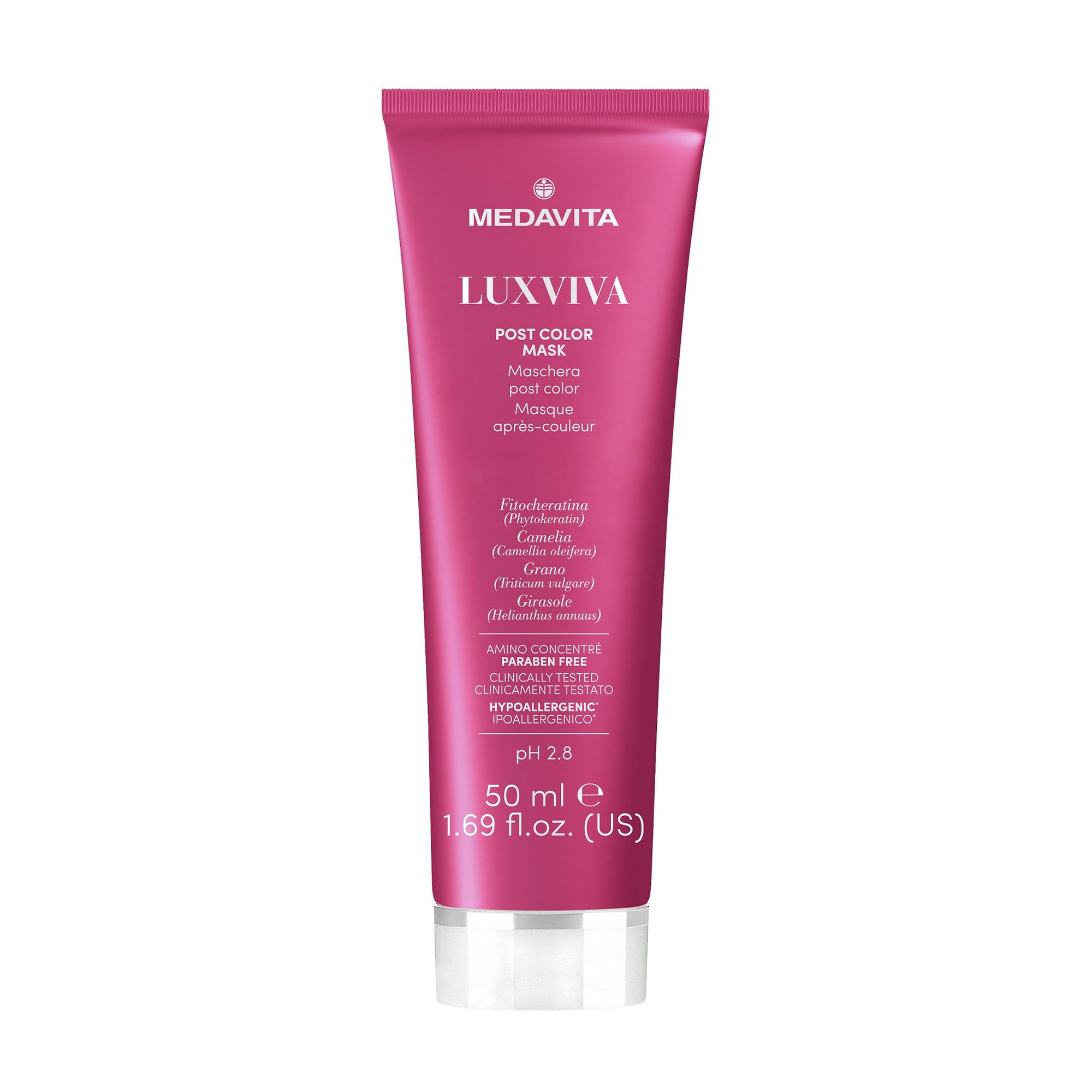 Маска Medavita Luxviva Post Color Mask pH 2.8 для фарбованого волосся, 50 мл