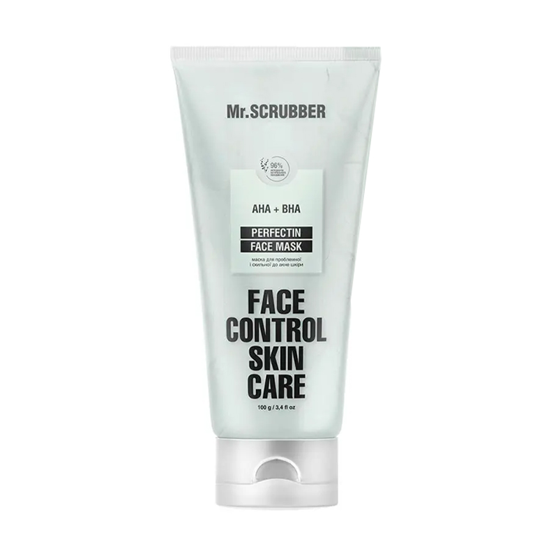 Маска Mr.Scrubber Face Control Skin Care AHA + BHA Perfectin Face Mask для проблемної та схильної до акне шкіри обличчя, 100 г