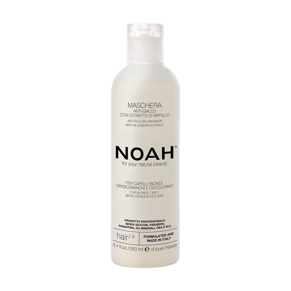 Маска - нейтралізатор жовтого кольору Noah Anti - Yellow Hair Mask для світлого волосся, з екстрактом чорниці, 250 мл