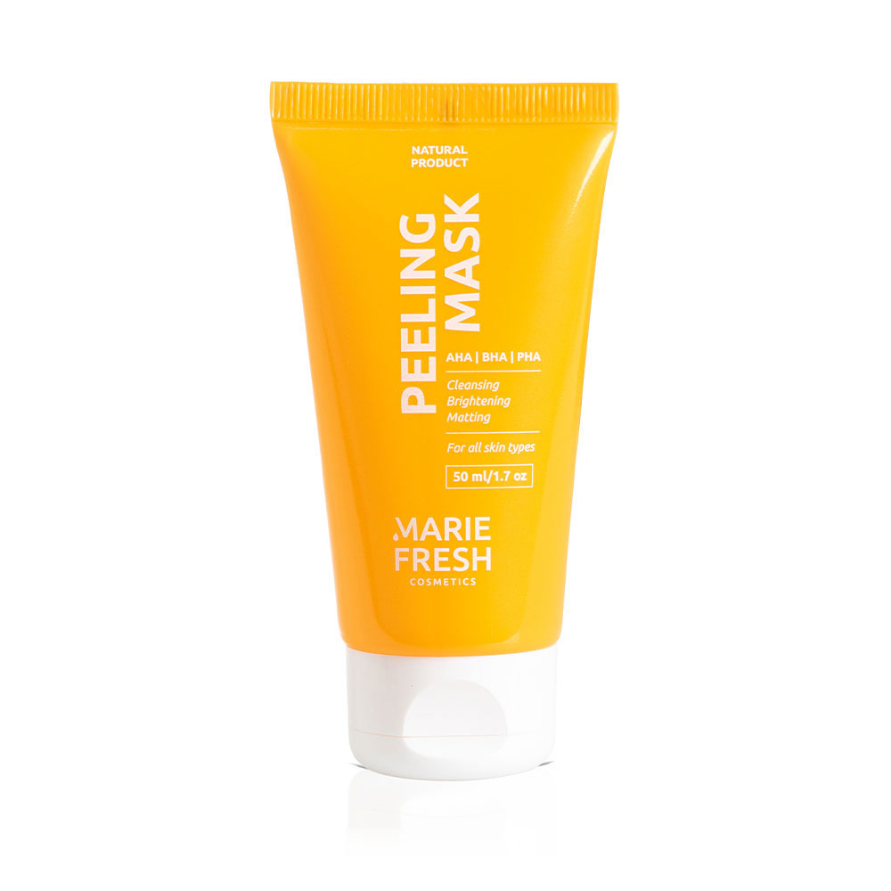 Маска-пілінг для всіх типів шкіри обличчя Marie Fresh Cosmetics Peeling Mask з AHA, BHA та PHA кислотами, 50 мл