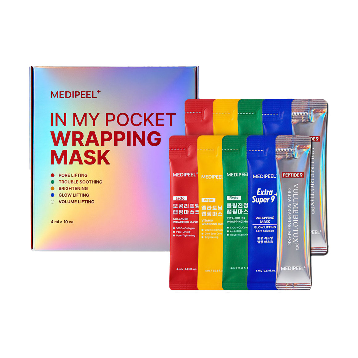 Маска-плівка для обличчя Medi-Peel In My Pocket Wrapping Mask Set, 10*4 мл