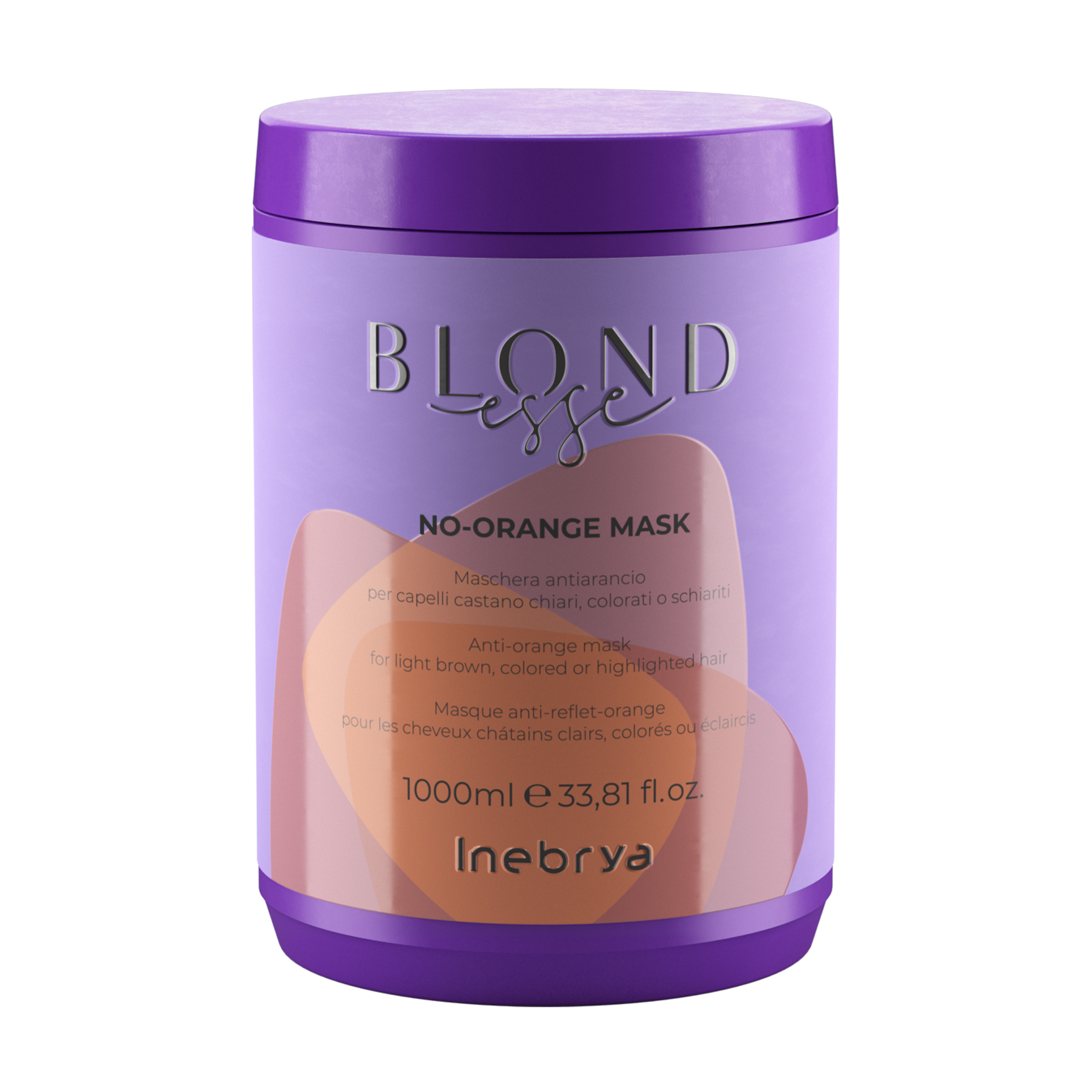 Маска проти помаранчевого відтінку Inebrya Blondesse No-Orange Mask для русявого, пофарбованого та мелірованого волосся, 1 л