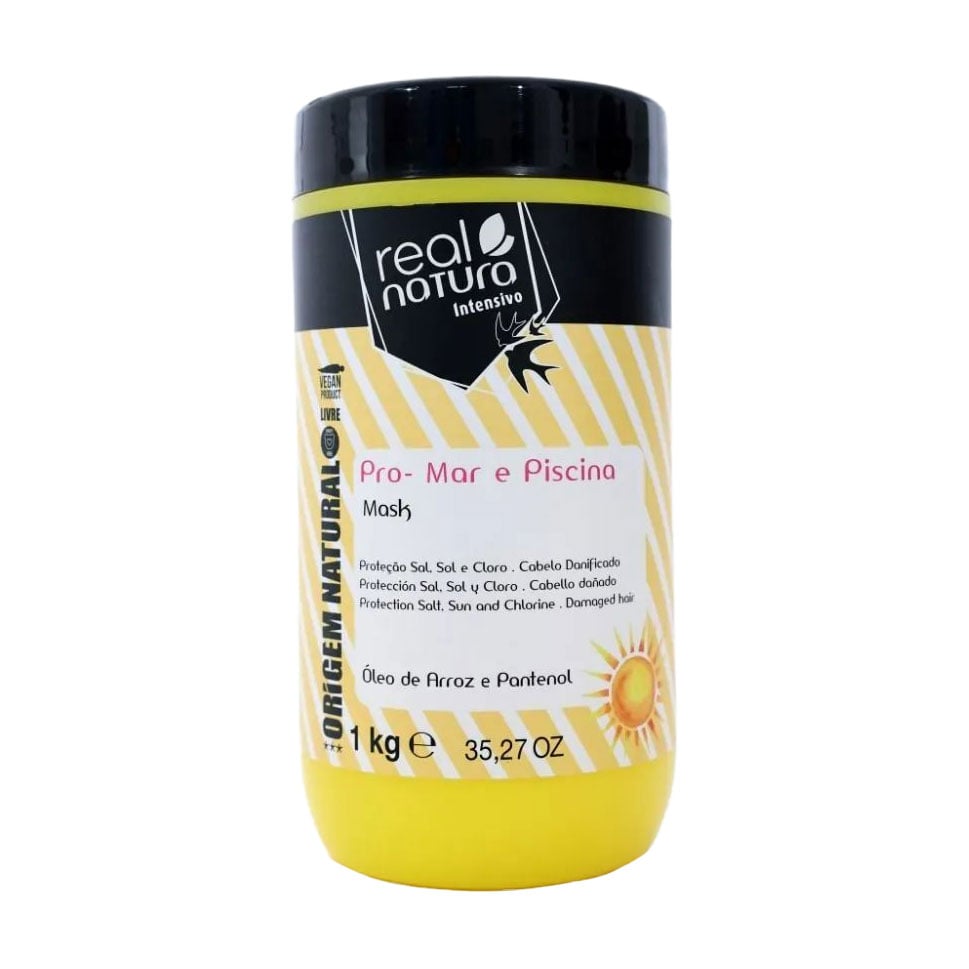 Маска Real Natura Pro-Praia e Piscina Mask для живлення і зволоження пошкодженого волосся, 1 кг