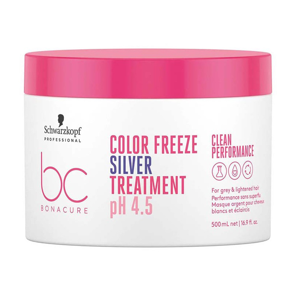 Маска Schwarzkopf Professional BC Bonacure Color Freeze Silver Treatment pH 4.5 для сивого та освітленого волосся, 500 мл