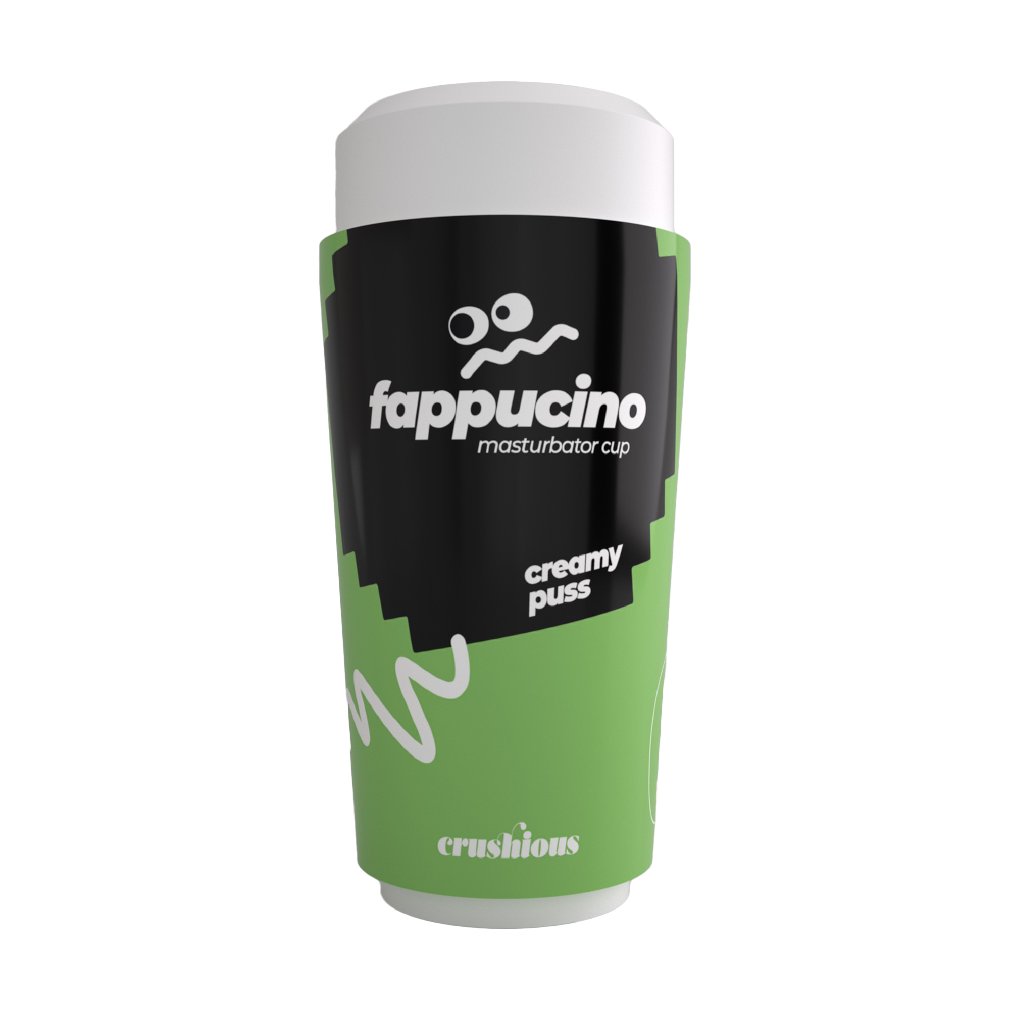 Мастурбатор-яйце crushious Fappuccino Creamy Puss, 16*7 см, 1 шт