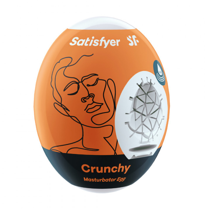 Мастурбатор-яйце Satisfyer Masturbator Egg Crunchy помаранчевий, 1 шт