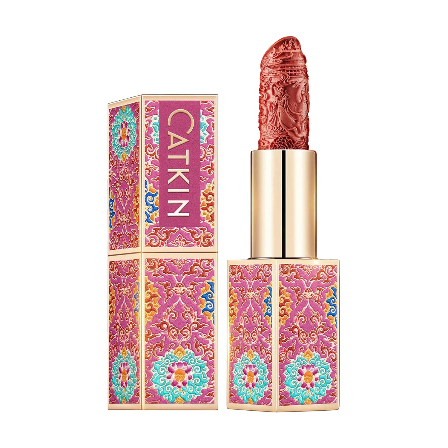 Матова помада для губ Catkin Rouge Carving Lipstick CR127 Vermilion, 3.2 г