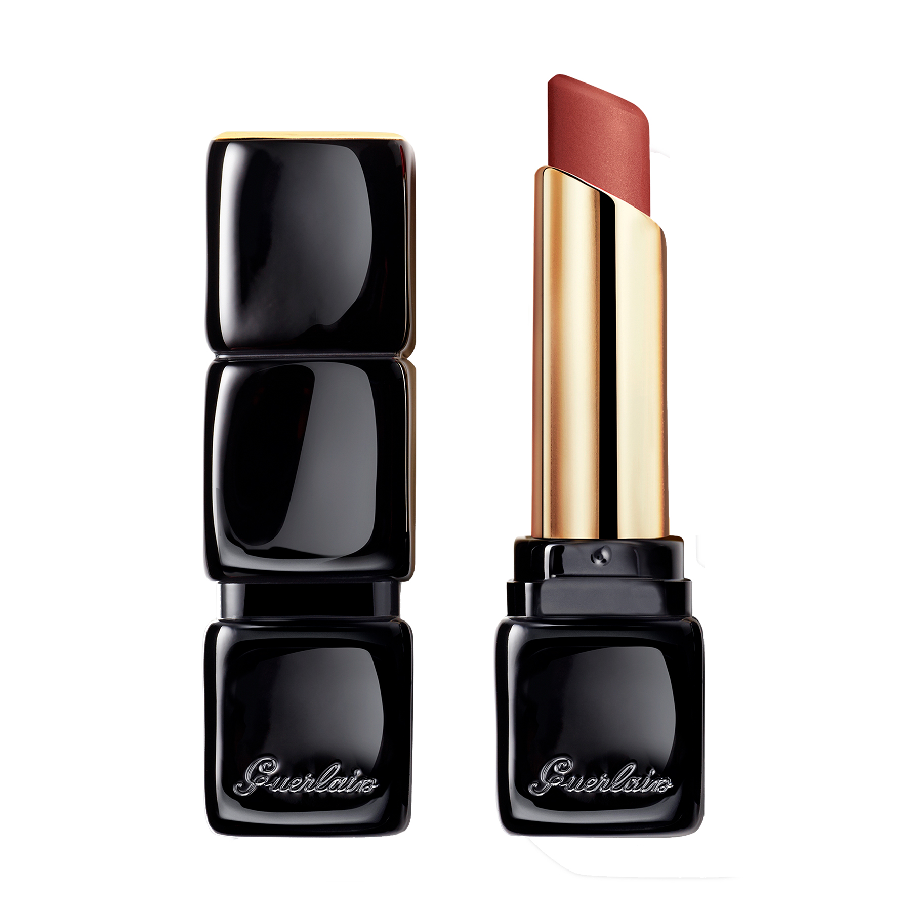 Матова помада для губ Guerlain KissKiss Tender Matte з ефектом сяяння, 258 Lovely Nude, 2.8 г