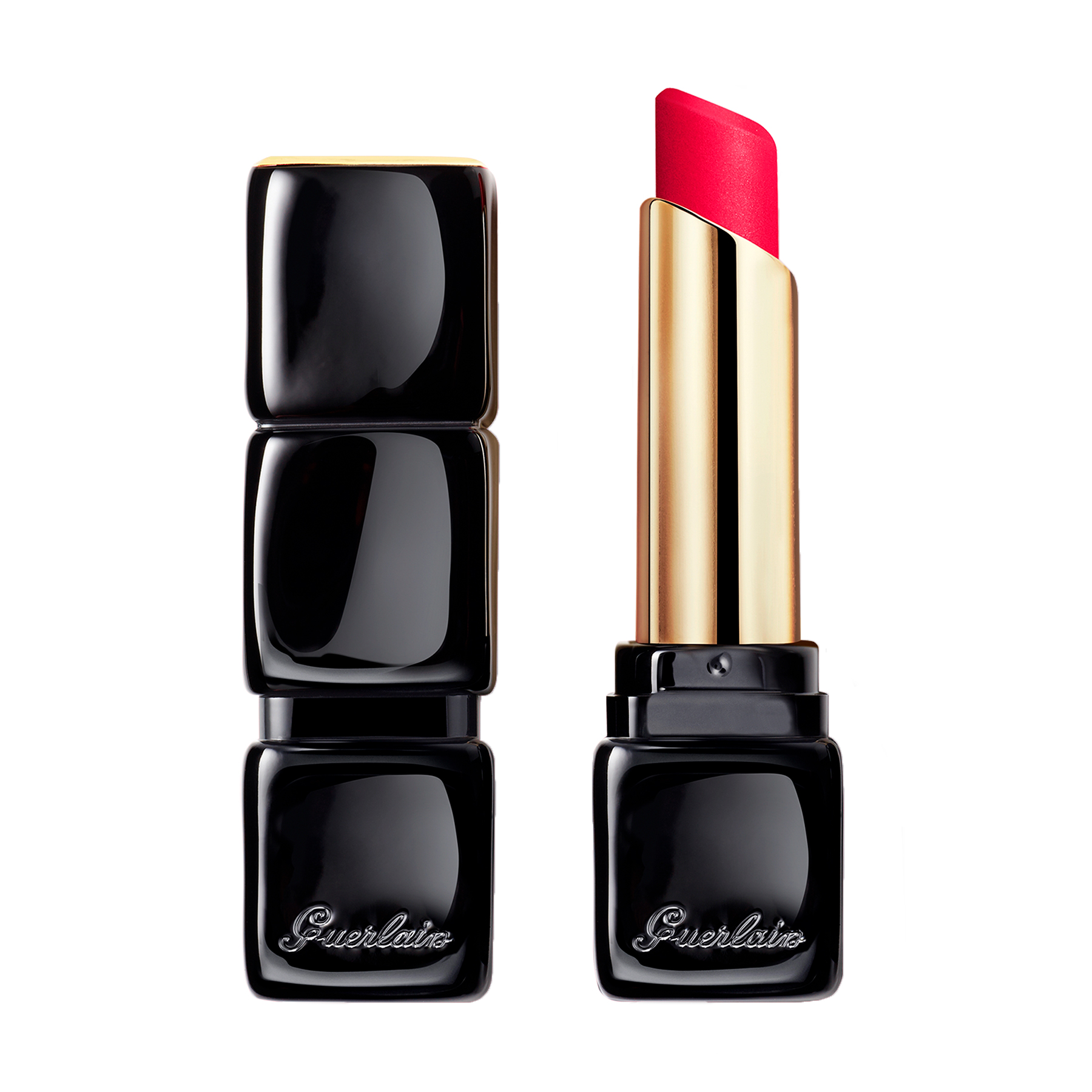 Матова помада для губ Guerlain KissKiss Tender Matte з ефектом сяяння, 666 Lucky Pink, 2.8 г