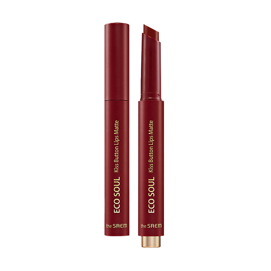 Матова помада для губ The Saem Eco Soul Kiss Button Lips Matte 03 Mauve Burgundy, 2 г