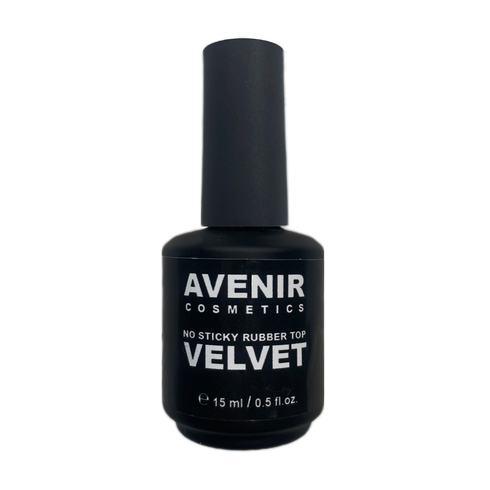 Матовий топ для гель-лаку Avenir Cosmetics No Sticky Velvet Rubber Top без липкого шару, 15 мл