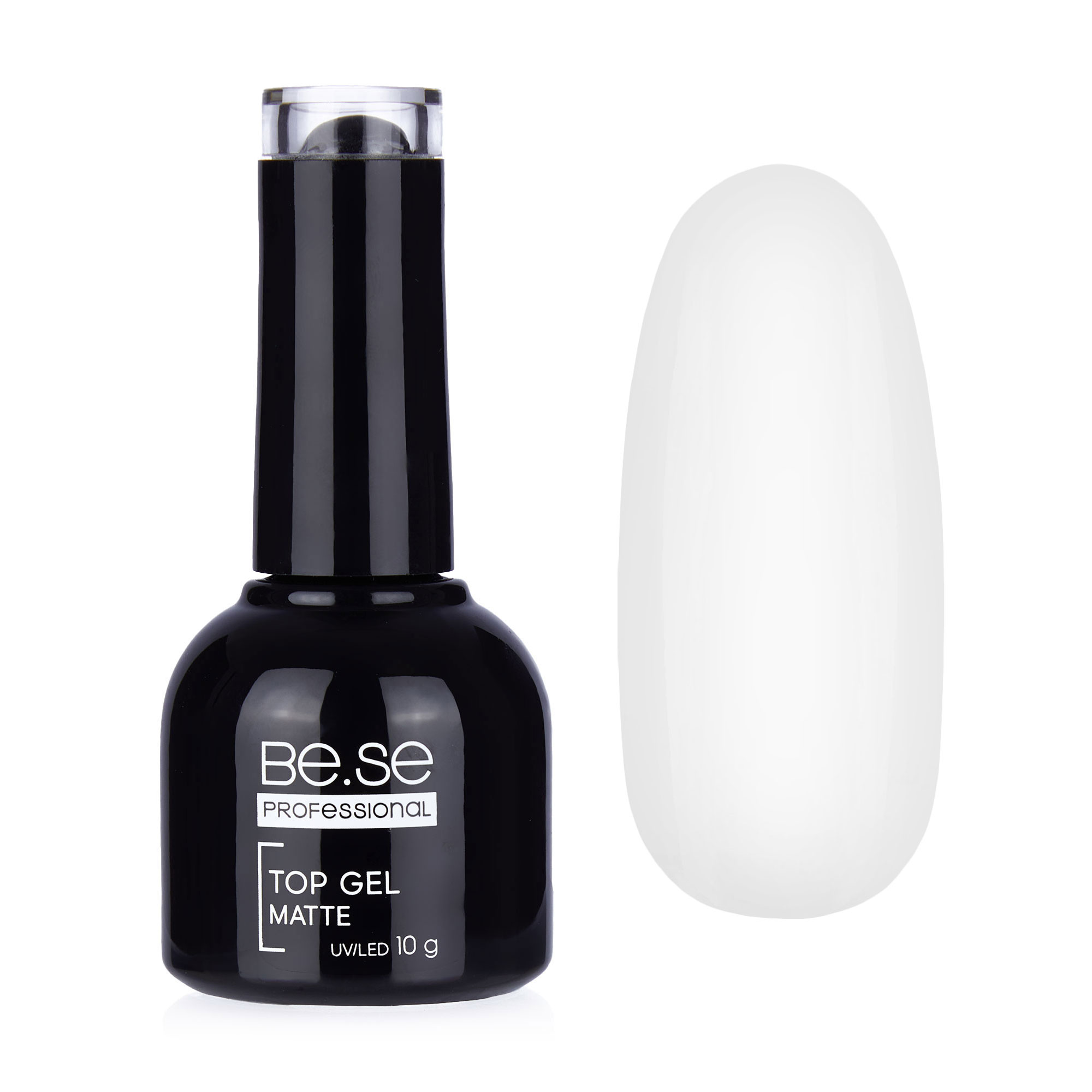 Матовий топ для гель-лаку Be.Se Professional Top Gel Coat Matte прозорий, 10 г