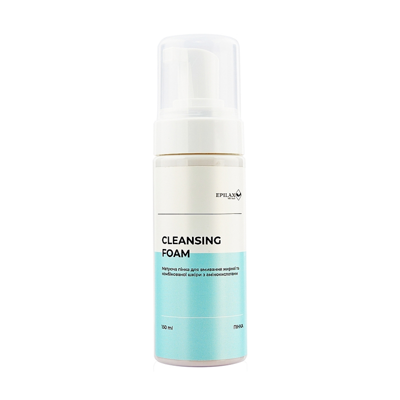 Матувальна пінка для вмивання жирної та комбінованої шкіри Epilax Silk Touch Cleansing Foam з амінокислотами, 150 мл