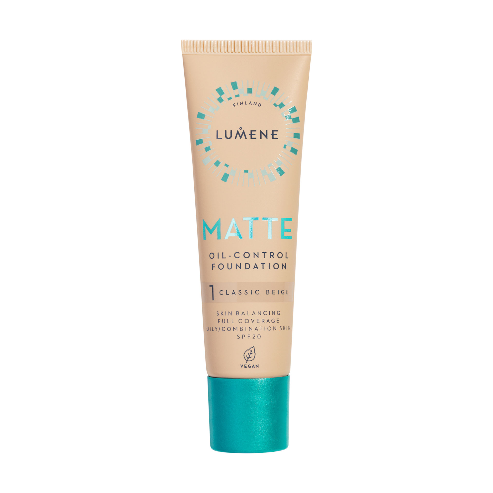 Матувальна тональна основа Lumene Matte Oil-control Foundation SPF 20, 1 Classic Beige, 30 мл