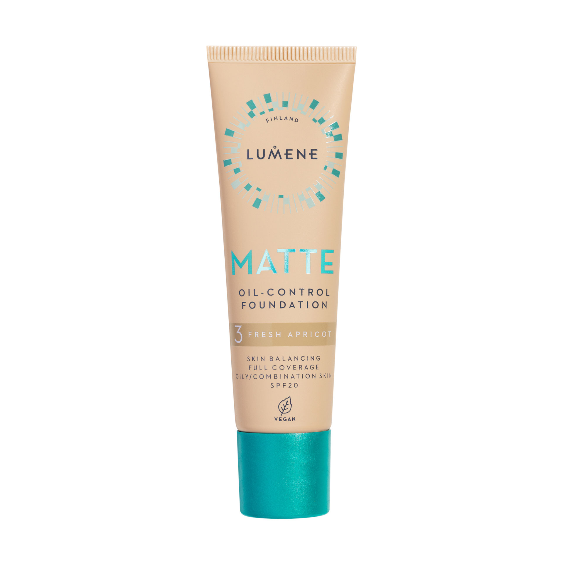 Матувальна тональна основа Lumene Matte Oil-control Foundation SPF 20, 3 Fresh Apricot, 30 мл