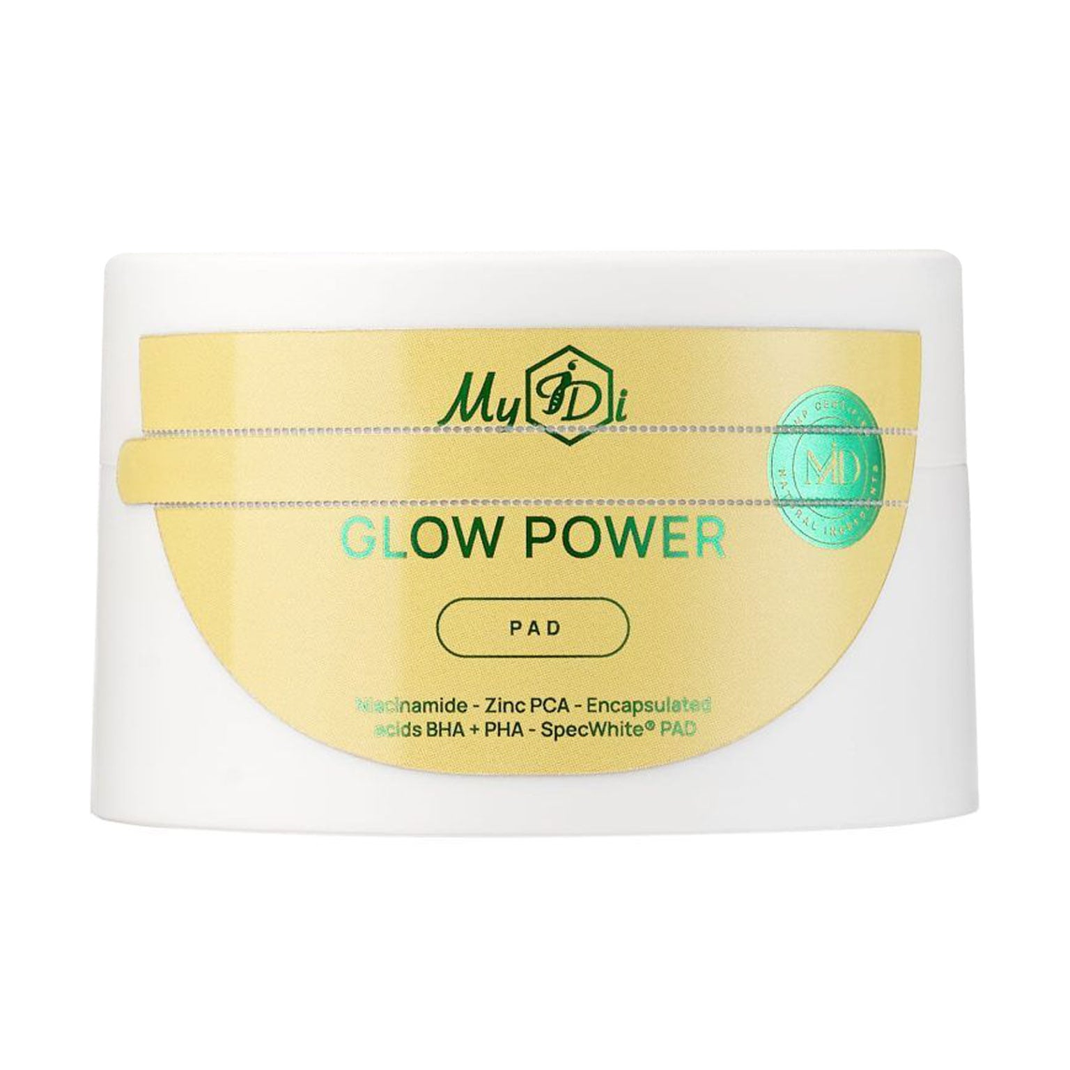Матувальні пілінг-пади MyIDi Glow Power для звуження пор обличчя, 60 шт