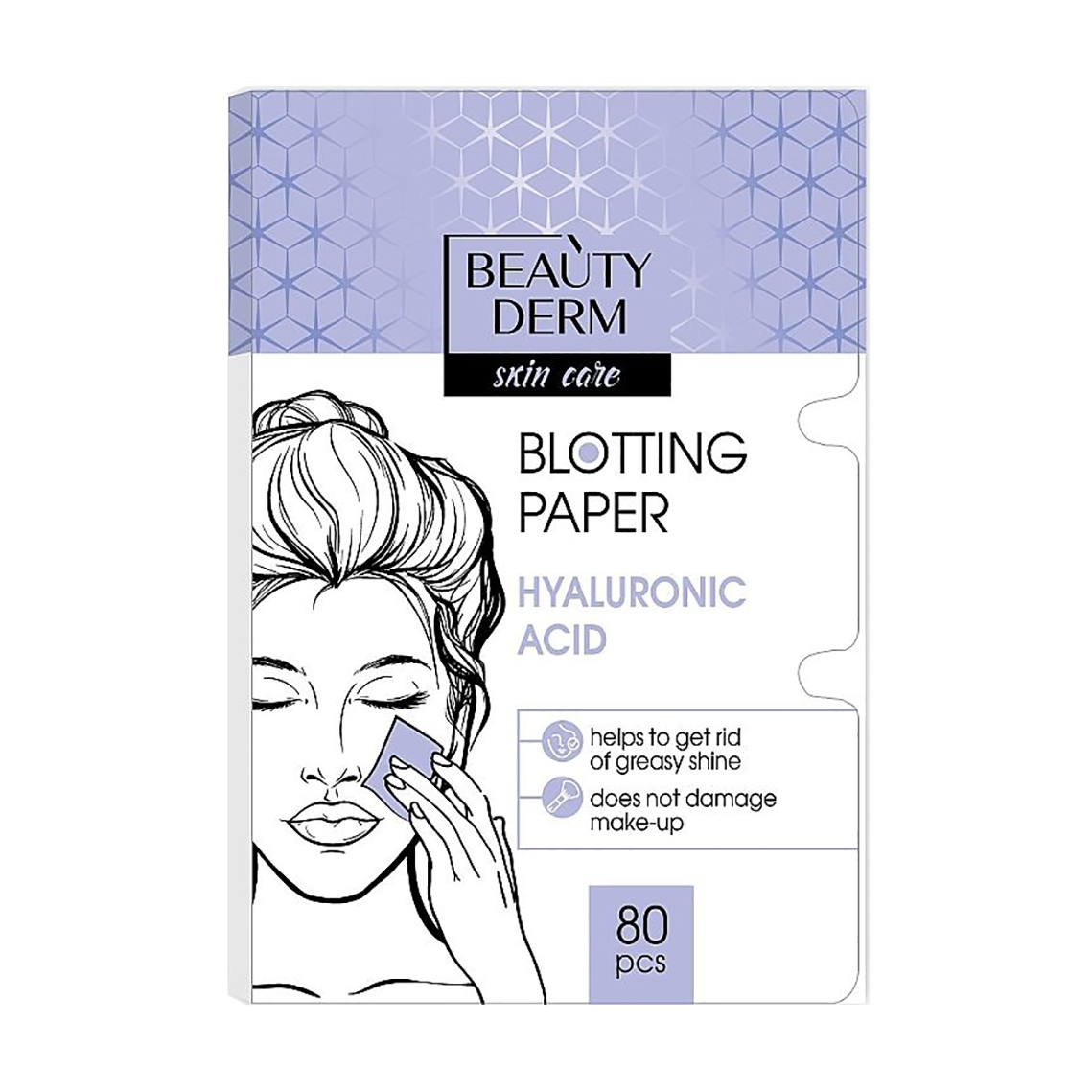 Матувальні серветки для обличчя BEAUTYDERM Skin Care Blotting Paper з гіалуроновою кислотою, 80 шт