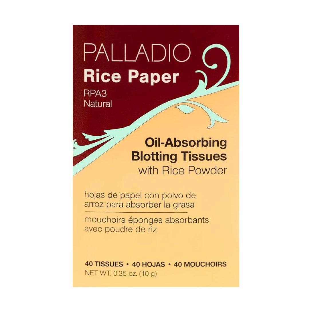Матувальні серветки для обличчя Palladio Rice Paper Oil-Absorbing Blotting Tissues, RPA3 Natural, 40 шт