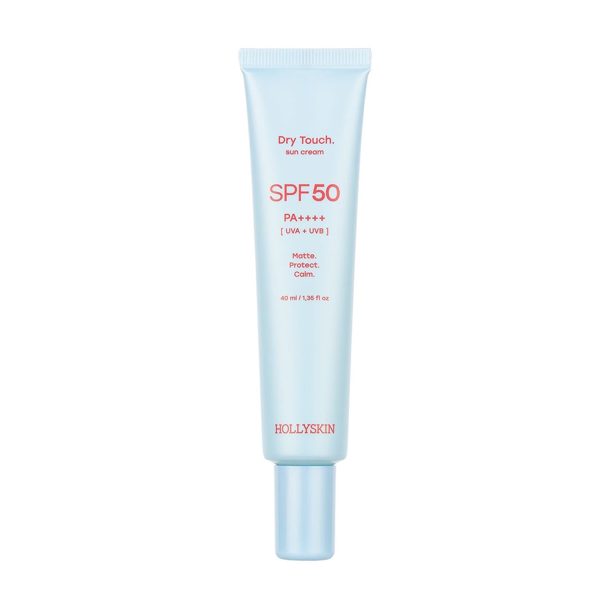 Матувальний сонцезахисний крем для обличчя Hollyskin Dry Touch SPF 50 PA++++, 40 мл