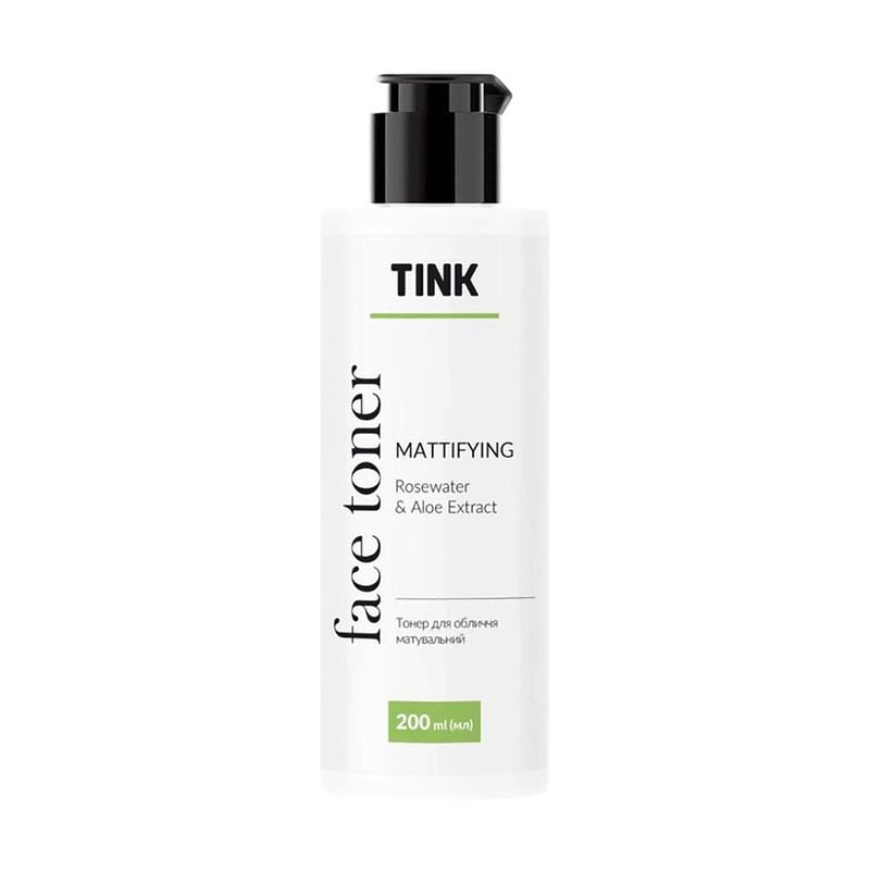 Матувальний тонер для обличчя Tink Mattifying Face Toner Трояндова вода та екстракт алое, 200 мл