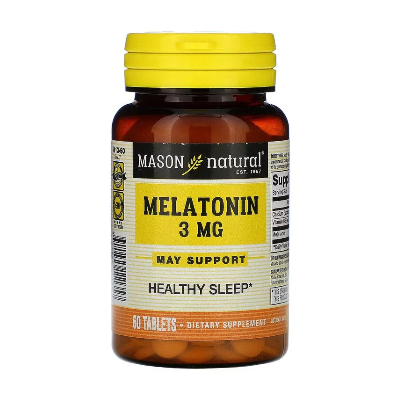 Мелатонін Mason Natural Melatonin 3 мг, 60 таблеток