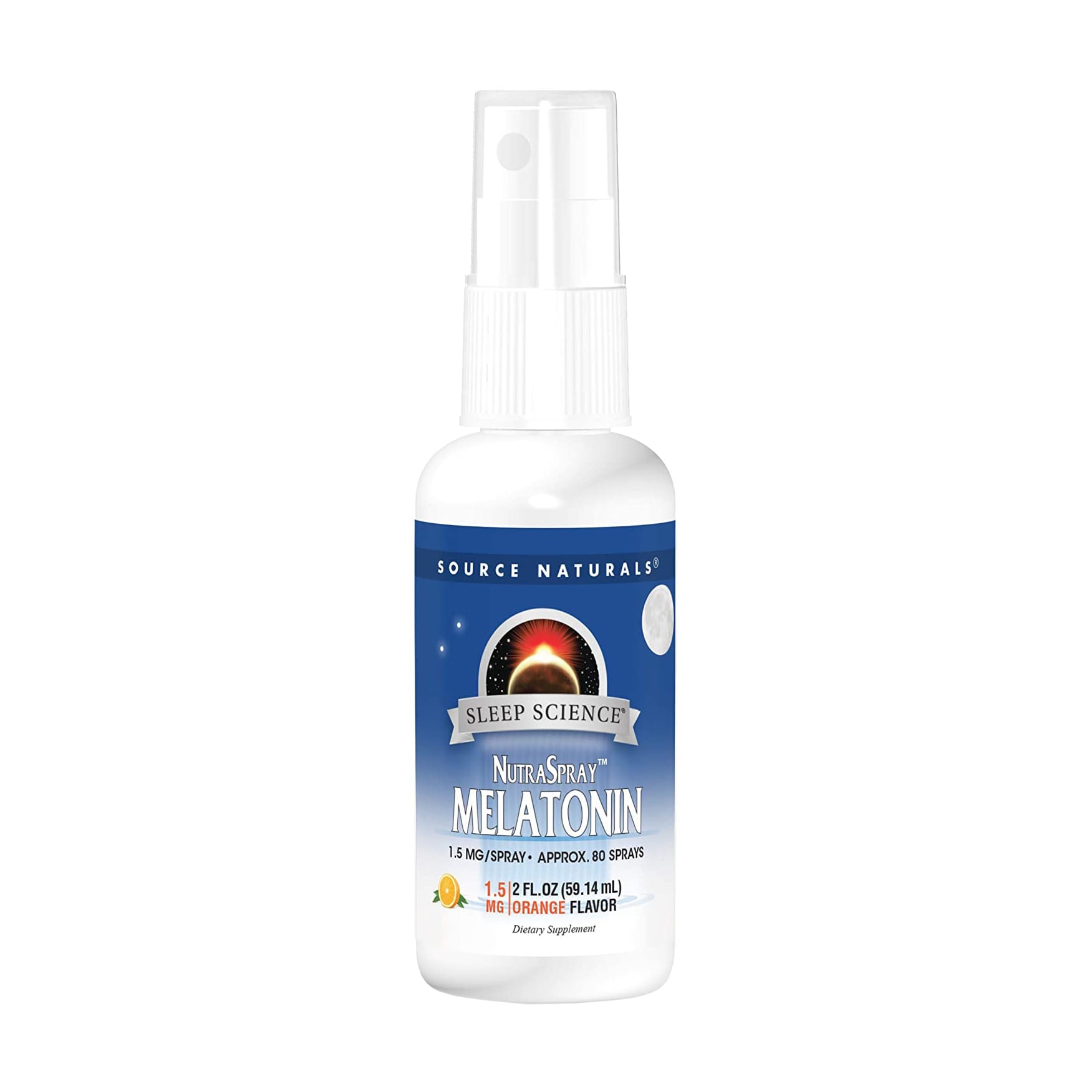 Мелатонін Source Naturals NutraSpray Melatonin 1.5 мг, зі смаком апельсину, в спреї, 59 мл