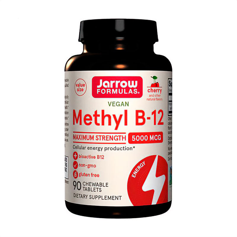 Метил B-12 Jarrow Formulas Methyl B-12, 5000 мкг, зі смаком вишні, 90 жувальних таблеток