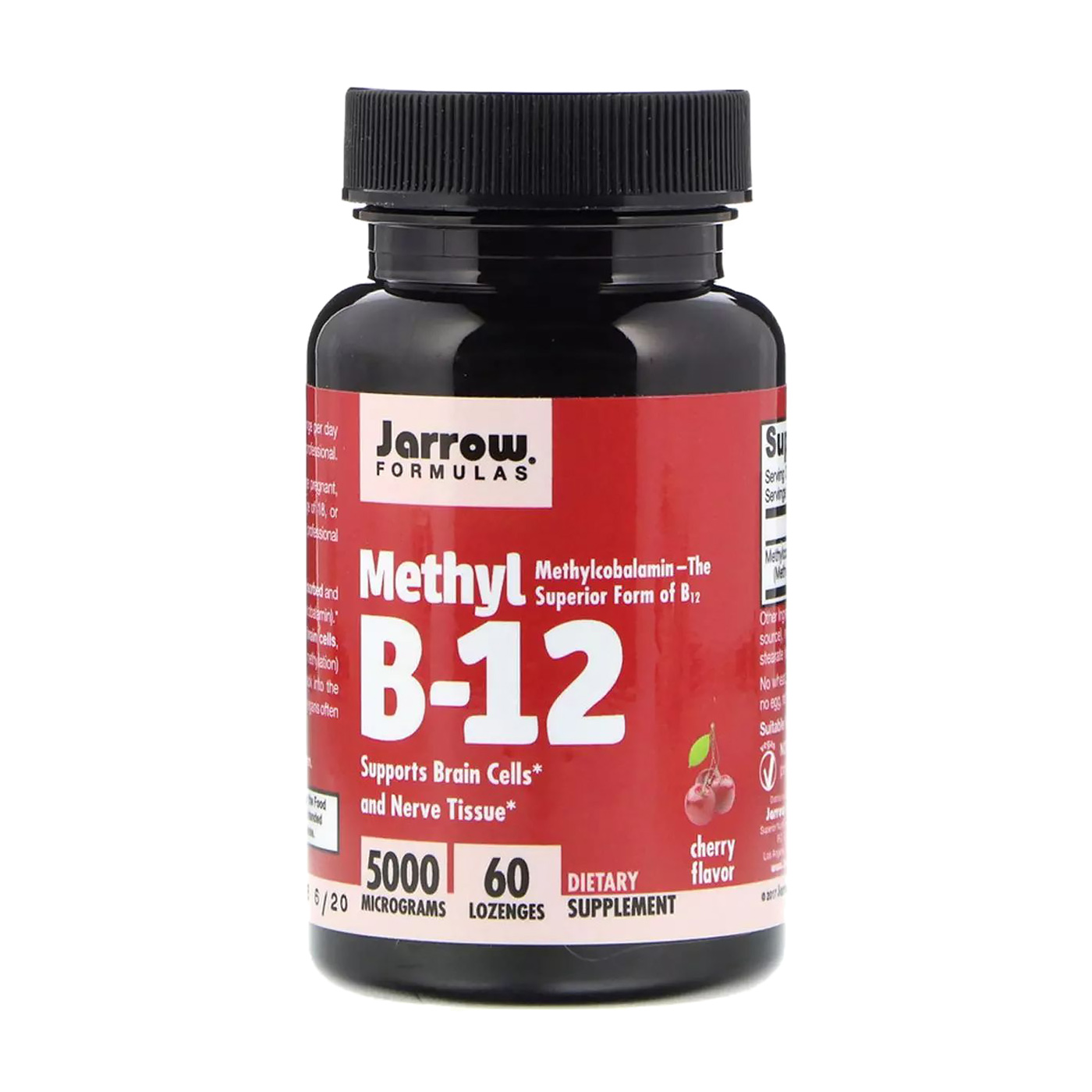 Метил B-12 Jarrow Formulas Methyl B-12 зі смаком вишні 5000 мкг, 60 льодяників