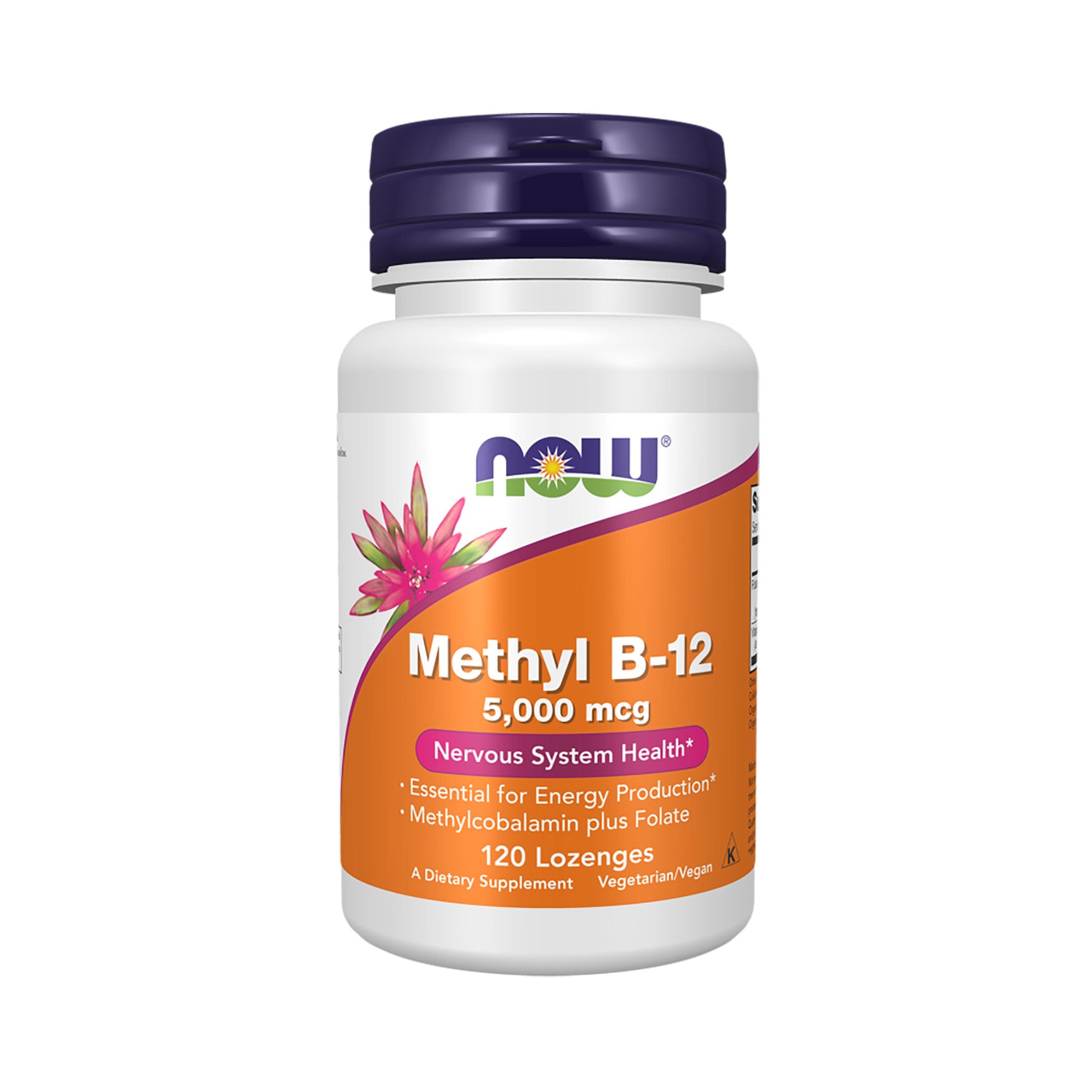 Метил B-12 NOW foods Methyl B-12, 5000 мкг, 120 льодяників