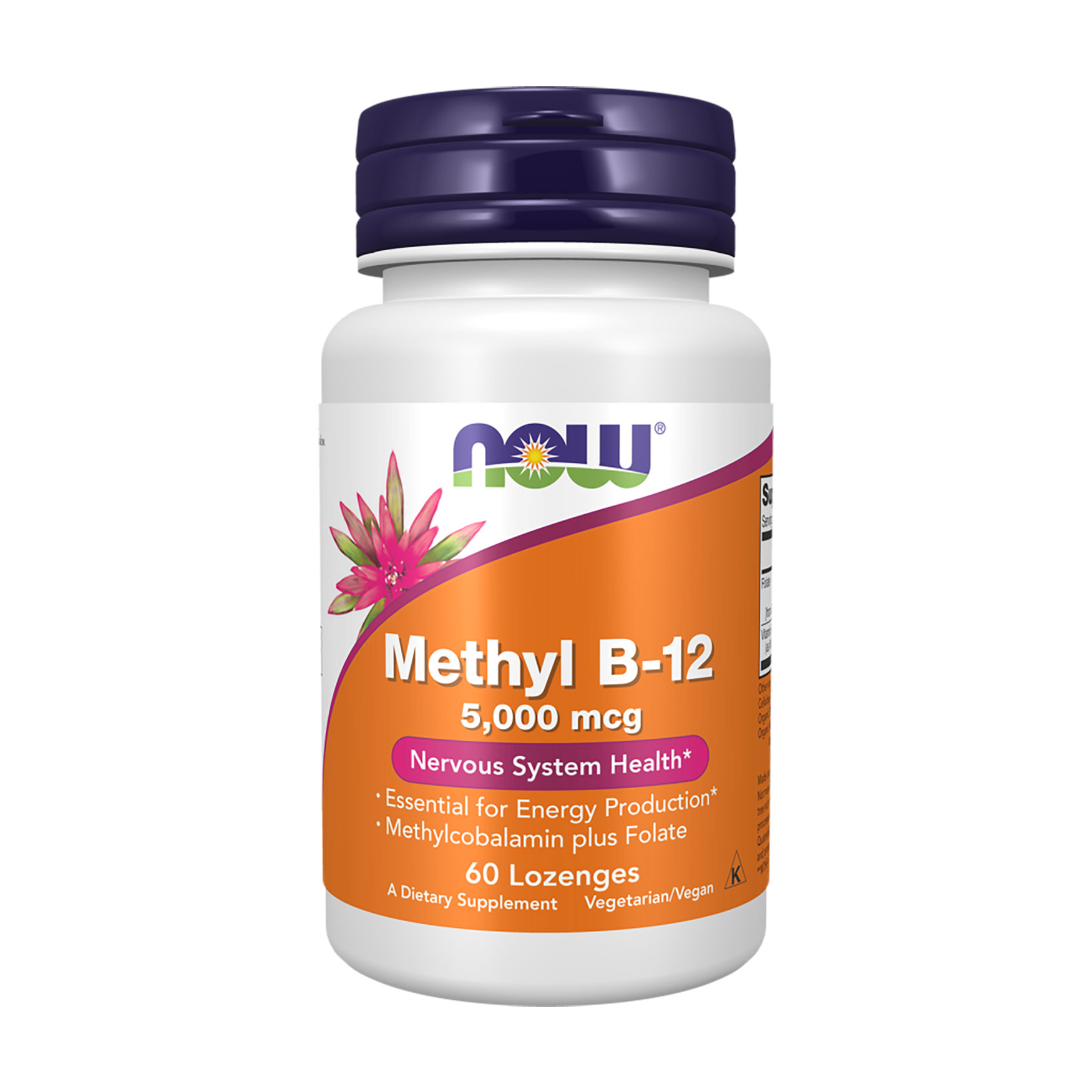 Метил B-12 NOW foods Methyl B-12, 5000 мкг, 60 льодяників