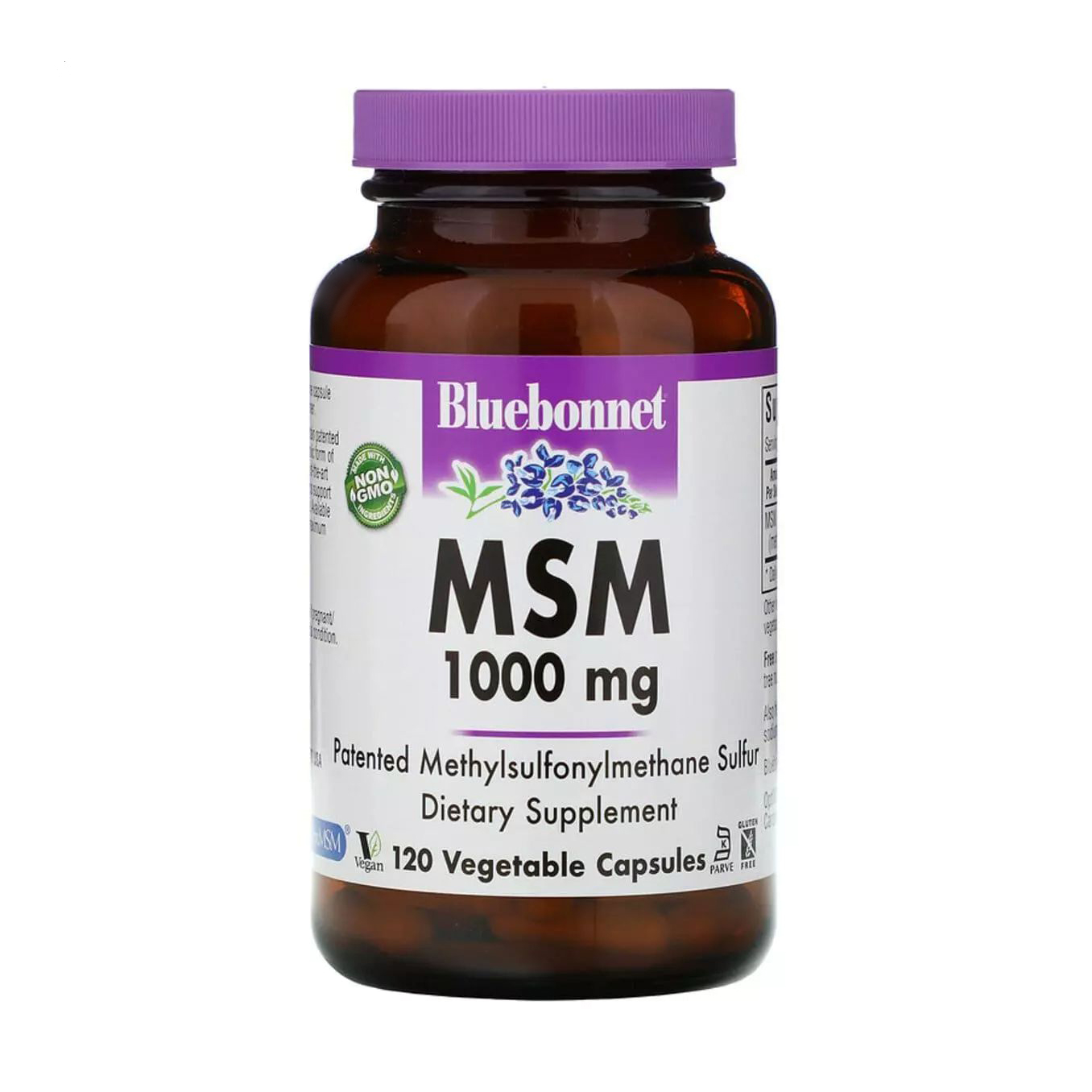 Метилсульфонілметан Bluebonnet Nutrition MSM 1000 мг, 120 капсул