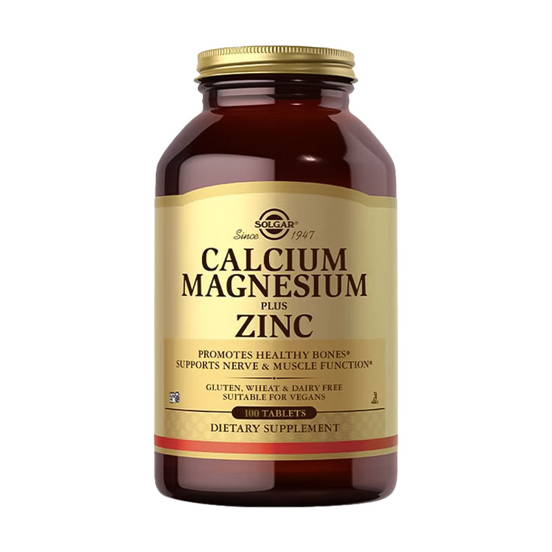 Мінеральний комплекс Solgar Calcium Magnesium Plus Zinc Кальцій, магній + цинк, 100 таблеток