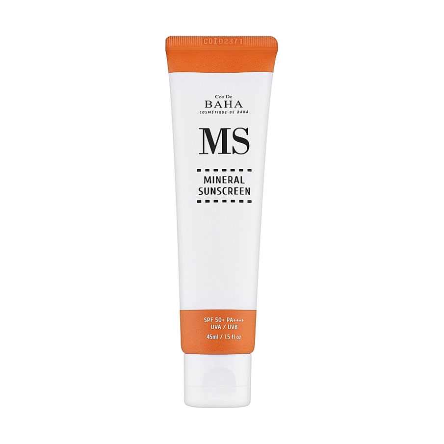 Мінеральний сонцезахисний крем для обличчя Cos De Baha MS Mineral Sunscreen, SPF 50+, 45 мл