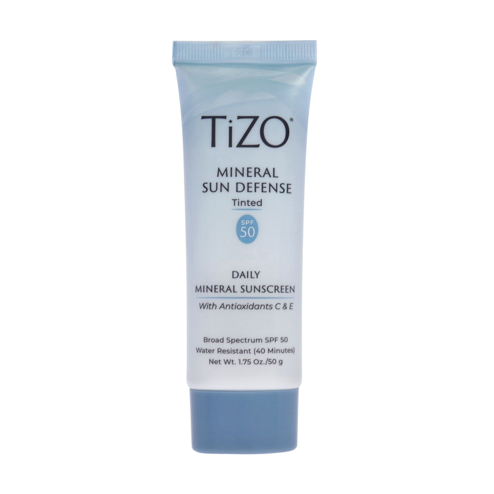 Мінеральний сонцезахисний крем для обличчя та тіла TiZO Mineral Sun Defense Tinted SPF 50 з відтінком, 50 г