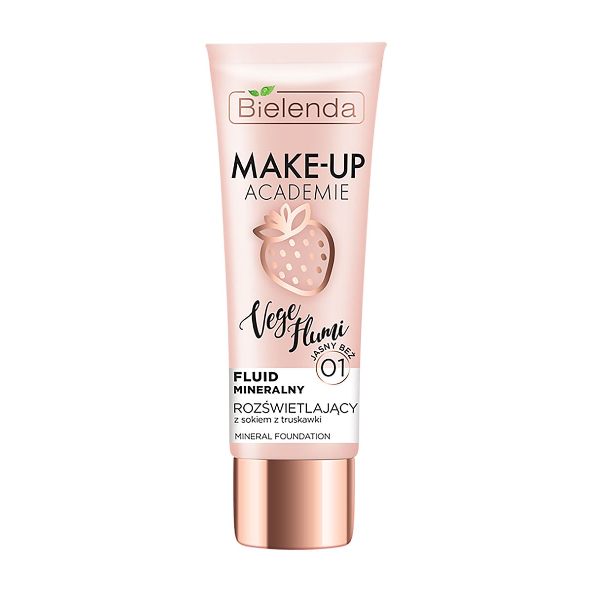 Мінеральний тонувальний флюїд для обличчя Bielenda Make-Up Academie Vege Flumi Fluid Mineralny 01 Світло-бежевий, 30 мл