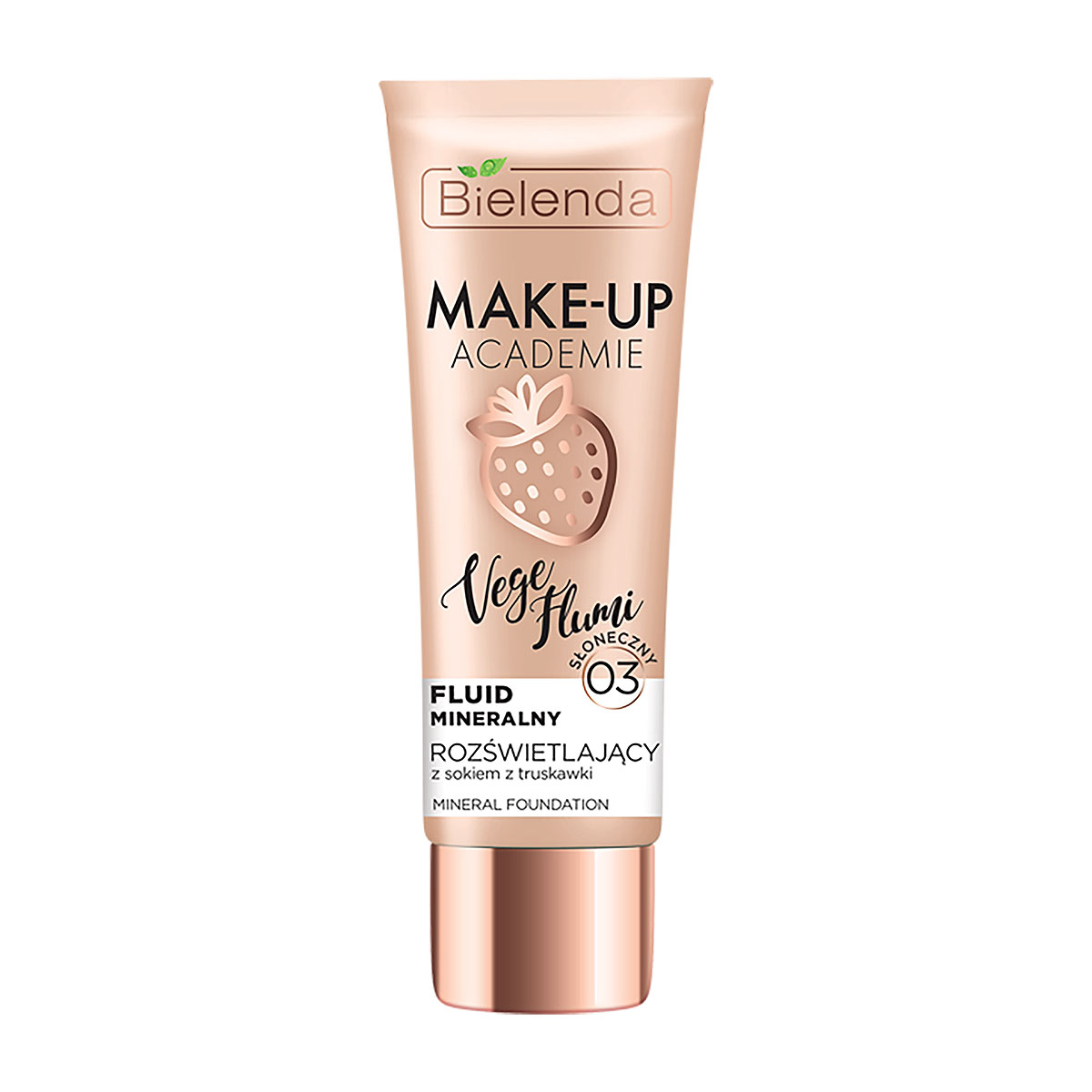 Мінеральний тонувальний флюїд для обличчя Bielenda Make-Up Academie Vege Flumi Fluid Mineralny 03 Темно-бежевий, 30 мл
