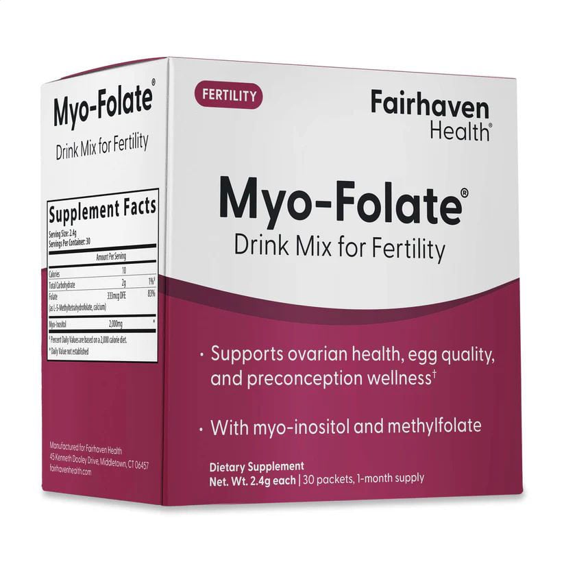 Міо-інозитол для фертильності Fairhaven Health Myo-Folate Без ароматизаторів, в стіках, 30*2.4 г