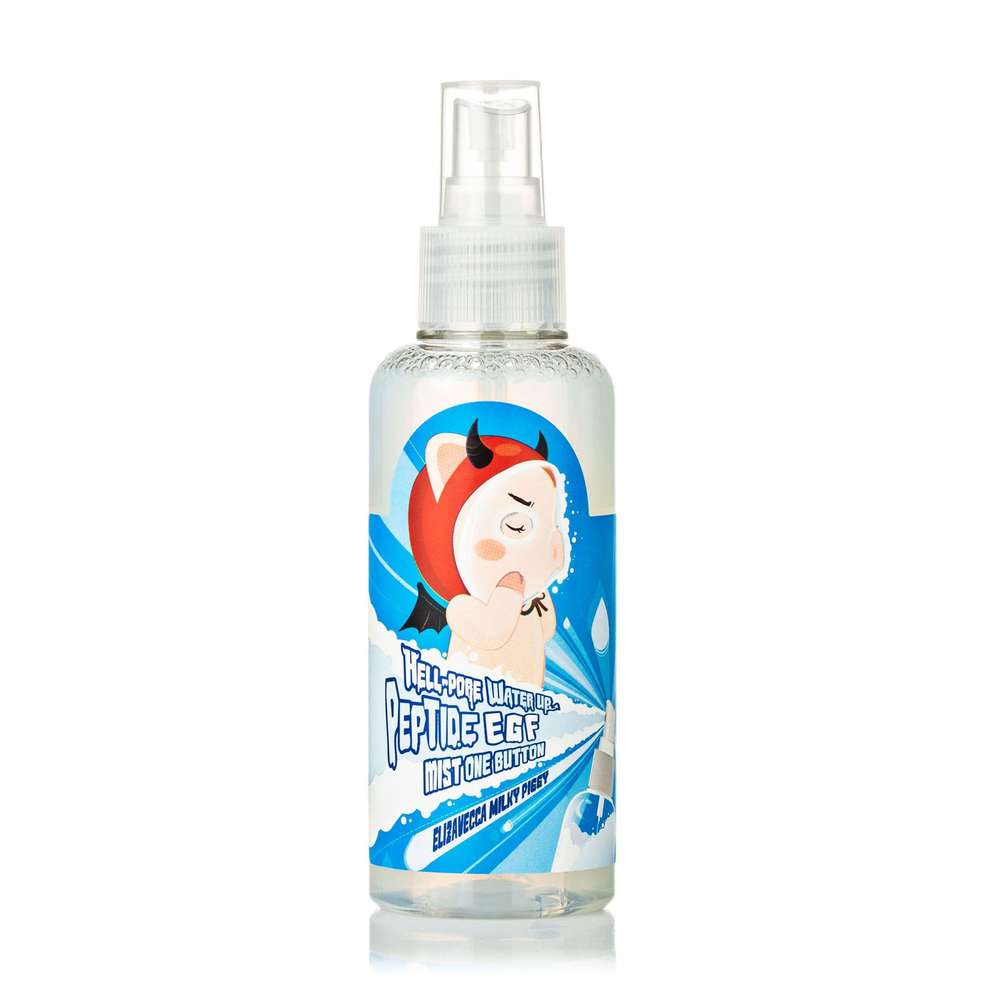 Міст для обличчя з пептидами Elizavecca Milky Piggy Hell-Pore Water Up Peptide EGF Mist One Button зволожувальний та омолоджувальний, 150 мл