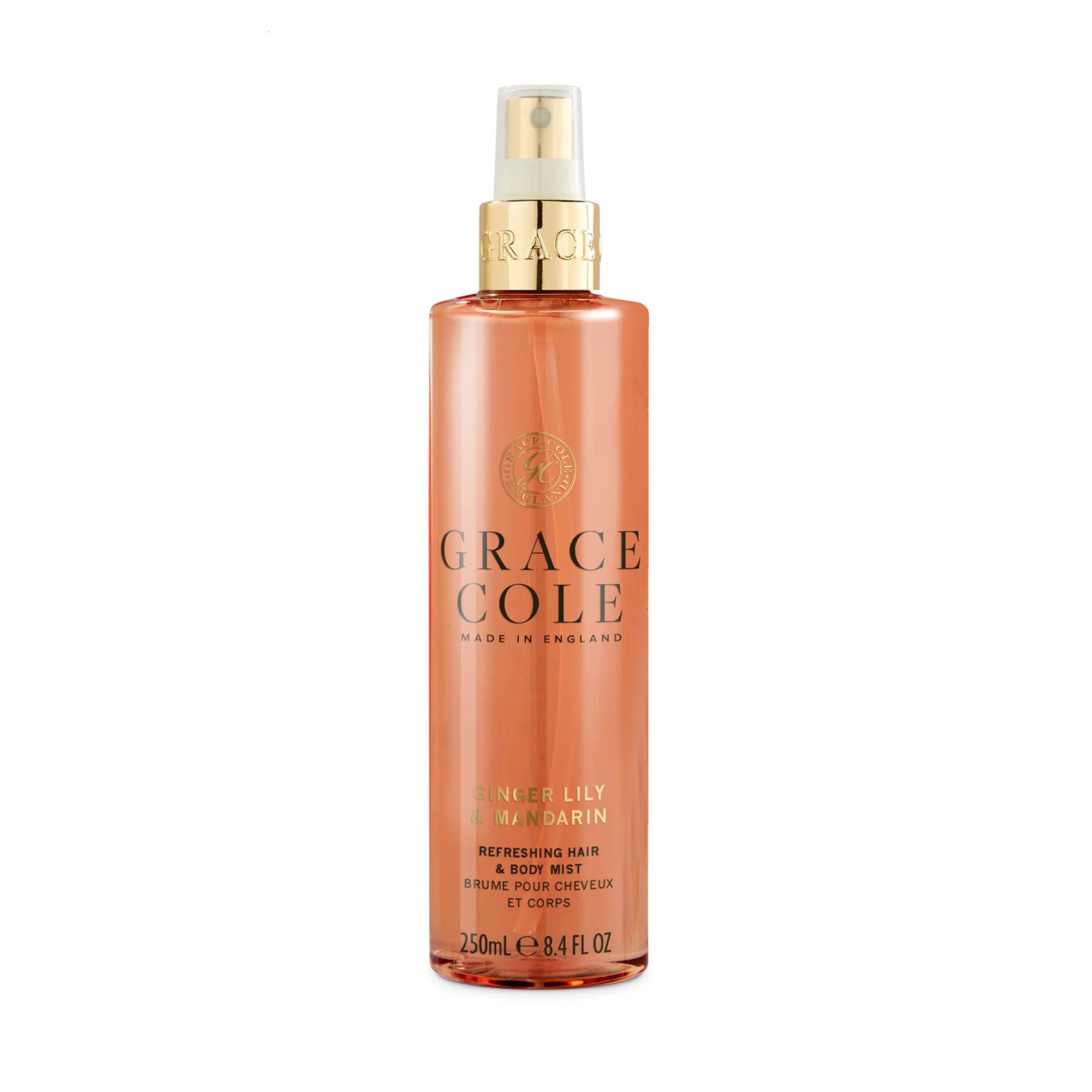Міст для тіла та волосся Grace Cole Refreshing Hair &amp; Body Mist Ginger Lily &amp; Mandarin, 250 мл