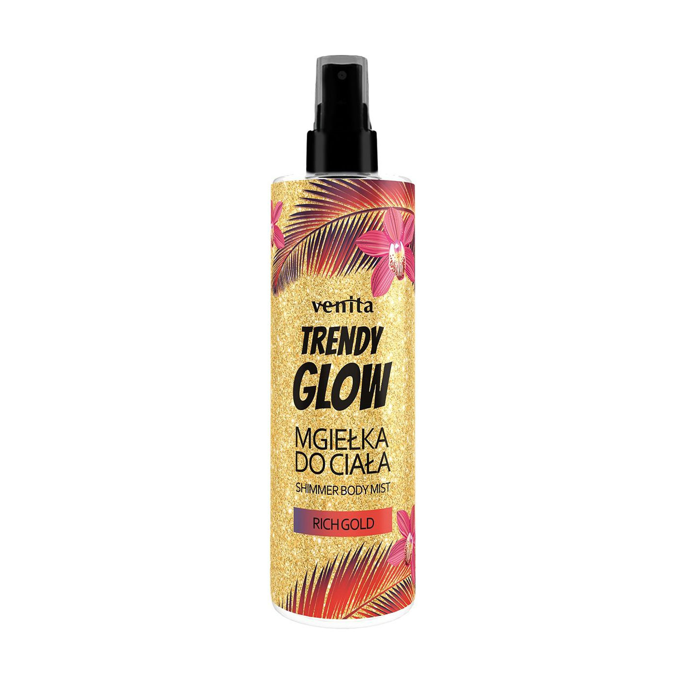 Міст для тіла Venita Trendy Glow Shimmer Rich Gold Body Mist, 200 мл