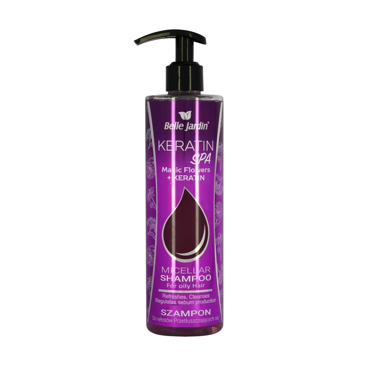 Міцеллярний шампунь Belle Jardin Keratin SPA Magic Flowers + Keratin для жирного волосся, 400 мл