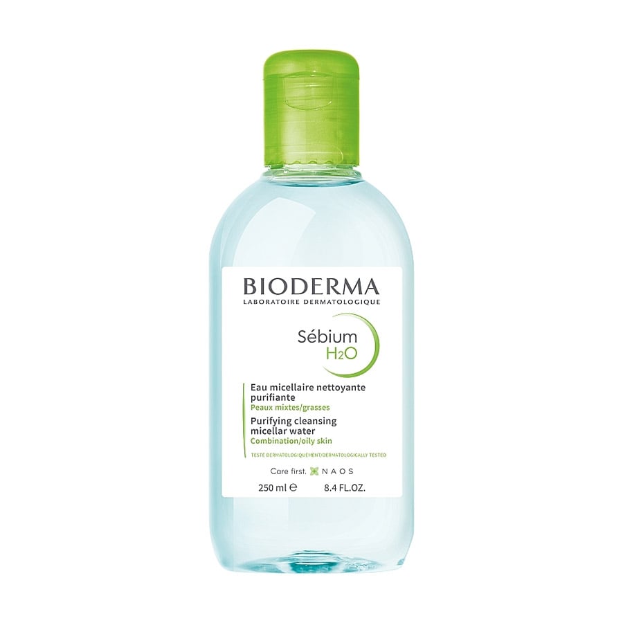 Міцелярна вода для обличчя Bioderma Sebium Н2О Purifying Cleansing Micellar Water для жирної, комбінованої шкіри, 250 мл