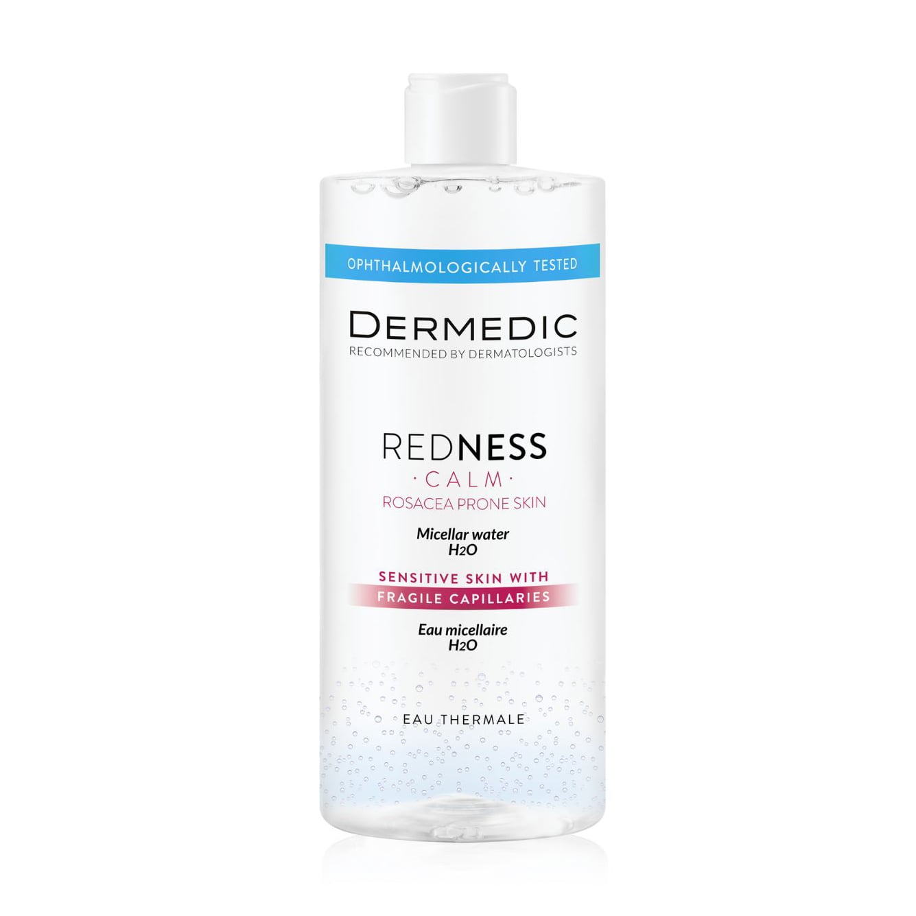 Міцелярна вода для обличчя Dermedic Redness Calm Micellar Water H2O для чутливої шкіри, 500 мл