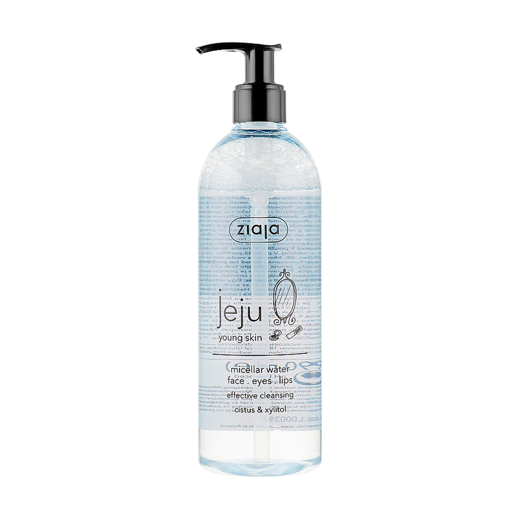 Міцелярна вода для обличчя, очей та губ Ziaja Jeju Micellar Water Young Skin для молодої шкіри, 390 мл