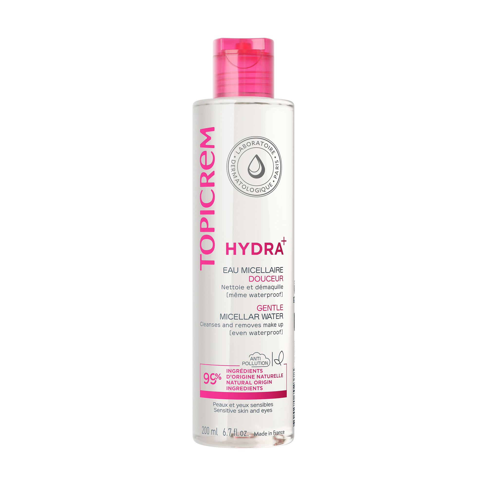 Міцелярна вода для обличчя Topicrem Gentle Micellar Water Face &amp; Eyes для сухої та чутливої шкіри, 200 мл