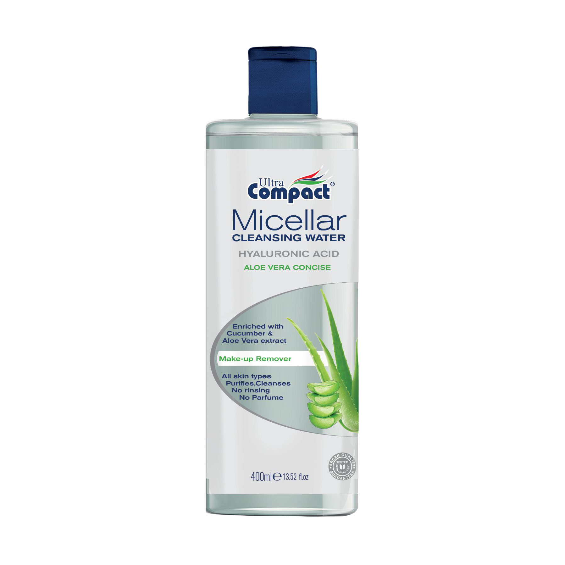 Міцелярна вода для обличчя Ultra Compact Hyaluronic Acid Micellar Cleansing Water, Aloe Vera, 400 мл