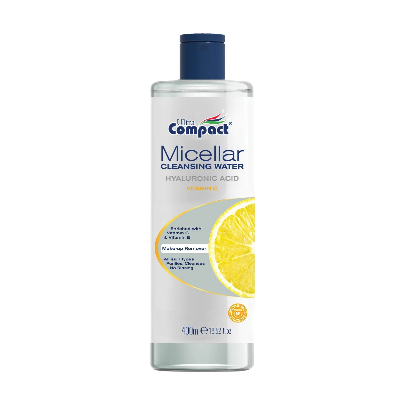 Міцелярна вода для обличчя Ultra Compact Hyaluronic Acid Micellar Cleansing Water, Vitamin C, 400 мл