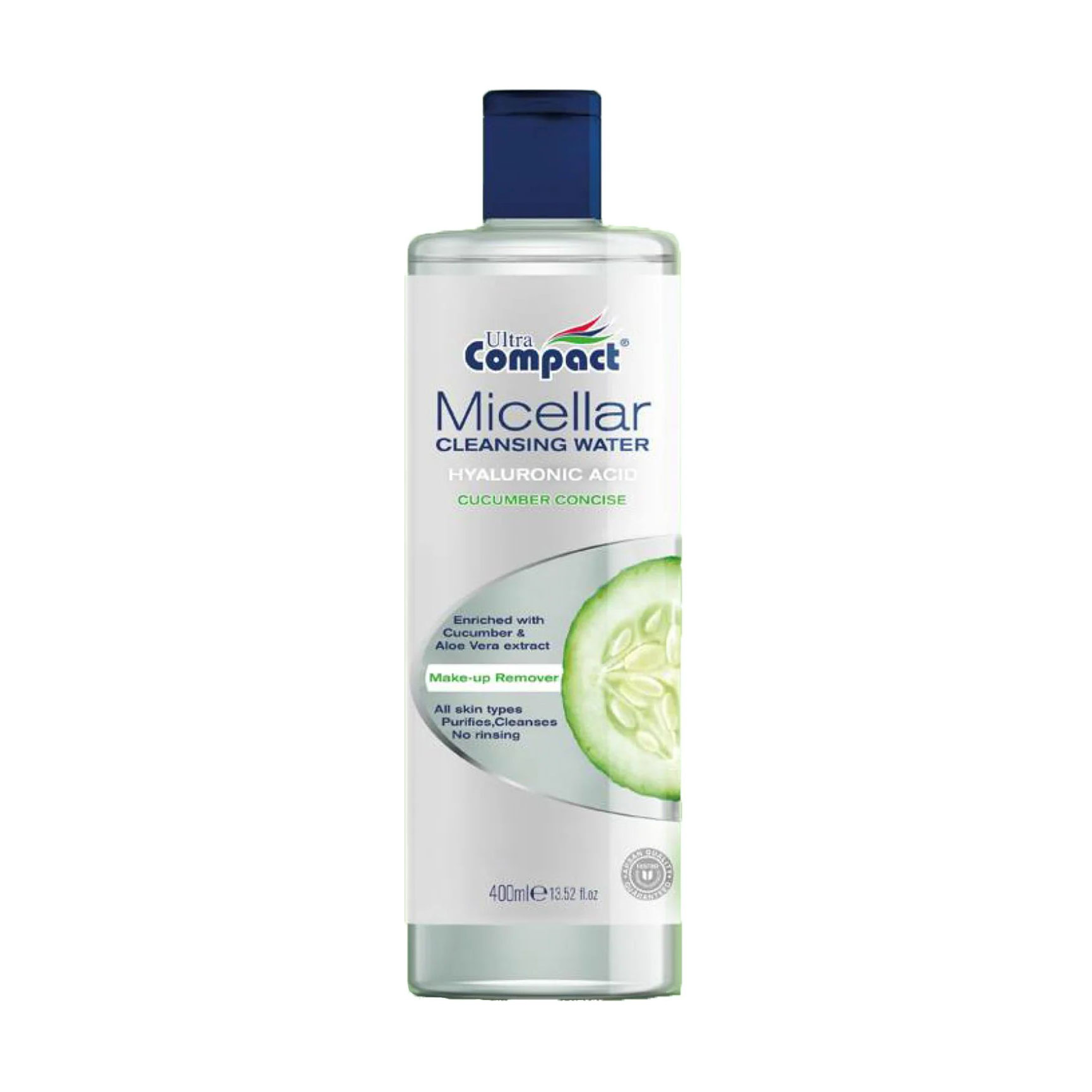 Міцелярна вода для обличчя Ultra Compact Hyaluronic Acid Micellar Cleansing Water, Cucumber Concise, 400 мл