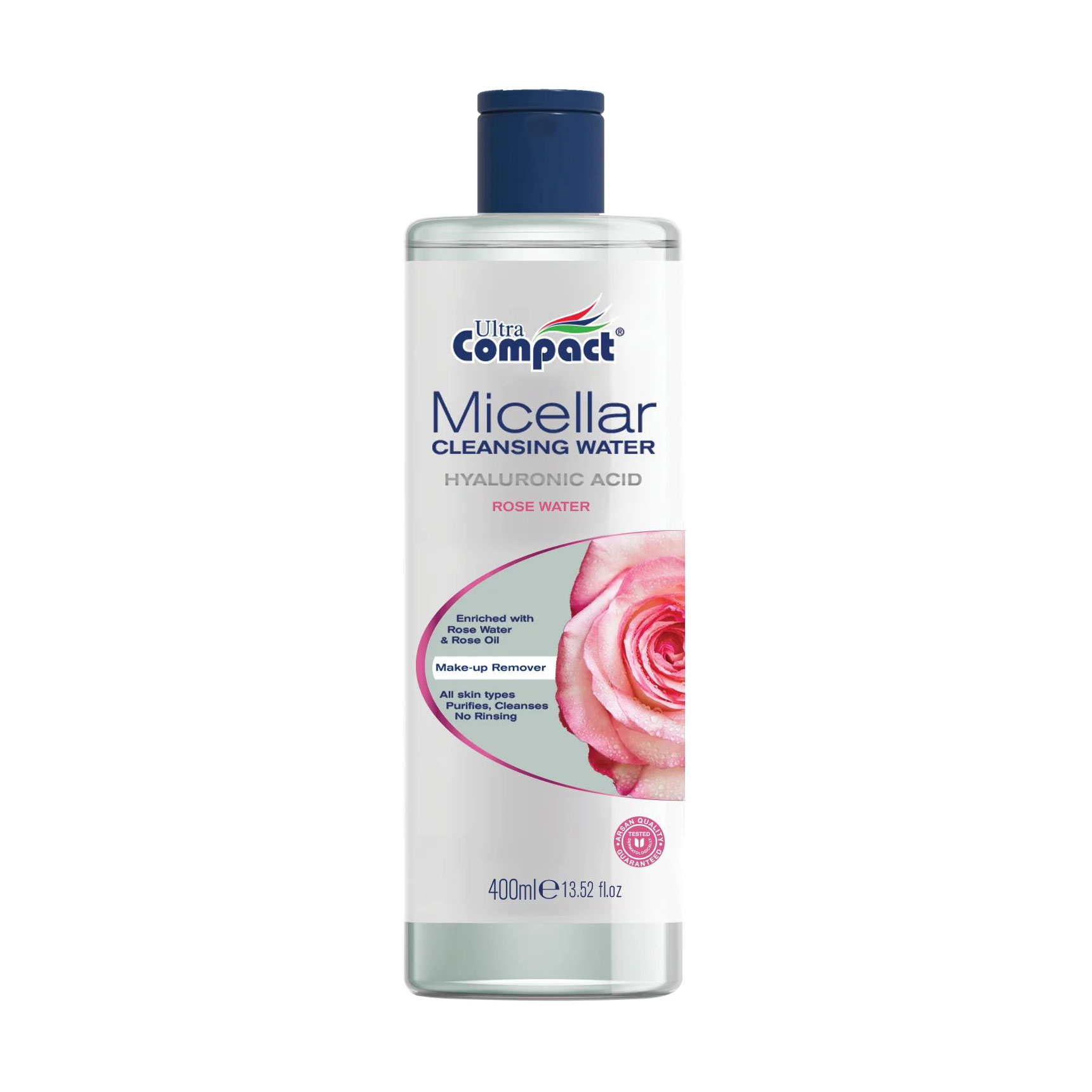 Міцелярна вода для обличчя Ultra Compact Hyaluronic Acid Micellar Cleansing Water, Rose Water, 400 мл