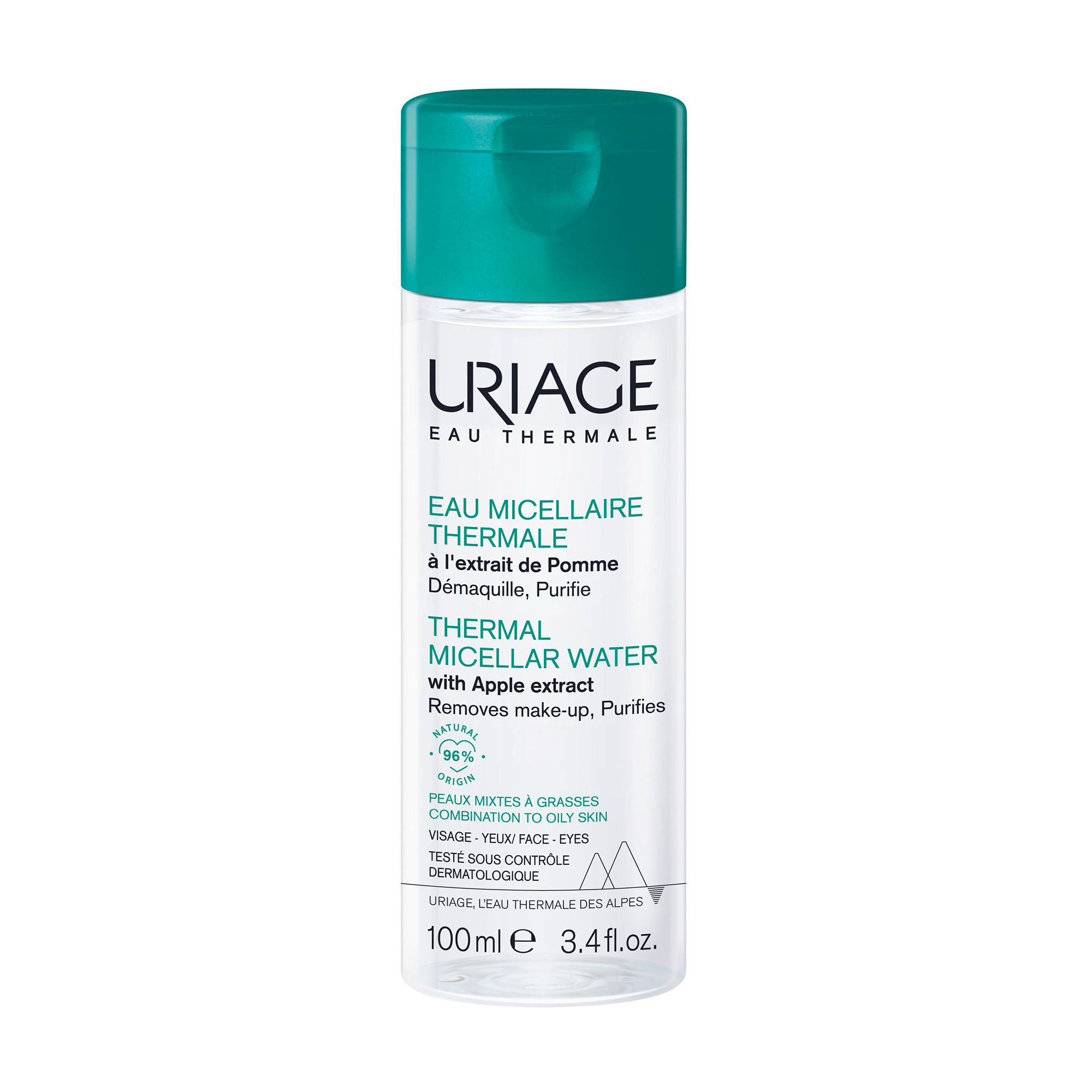 Міцелярна вода Uriage Thermal Micellar Water для жирної та комбінірованої шкіри, 100 мл